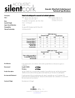 SilentCork Tech Sheet